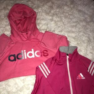 Adidas jacket and hoodie bundle